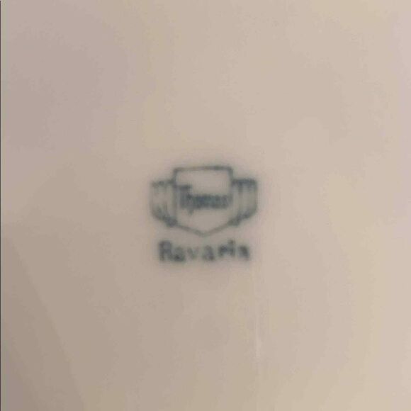 Vintage Bavarian porcelain plate (5) blue & white - Picture 4 of 4